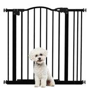 Cancelletto Estensibile per Cani ¨C zephmum ¨C Nero, Metallo e Plastica, 74-87x78 cm