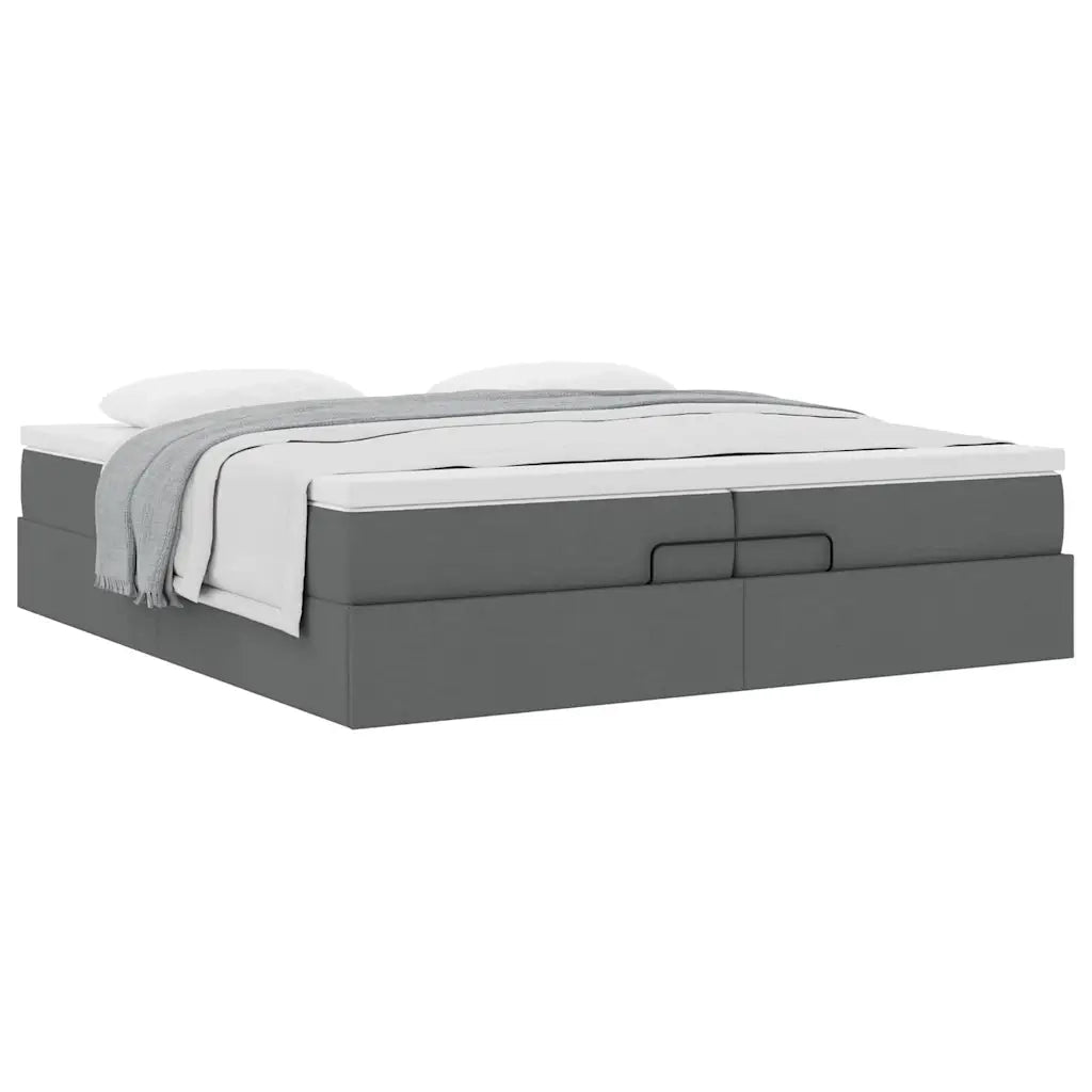 Struttura Letto Pouf con Materassi 200x200 cm in Tessuto 3311135