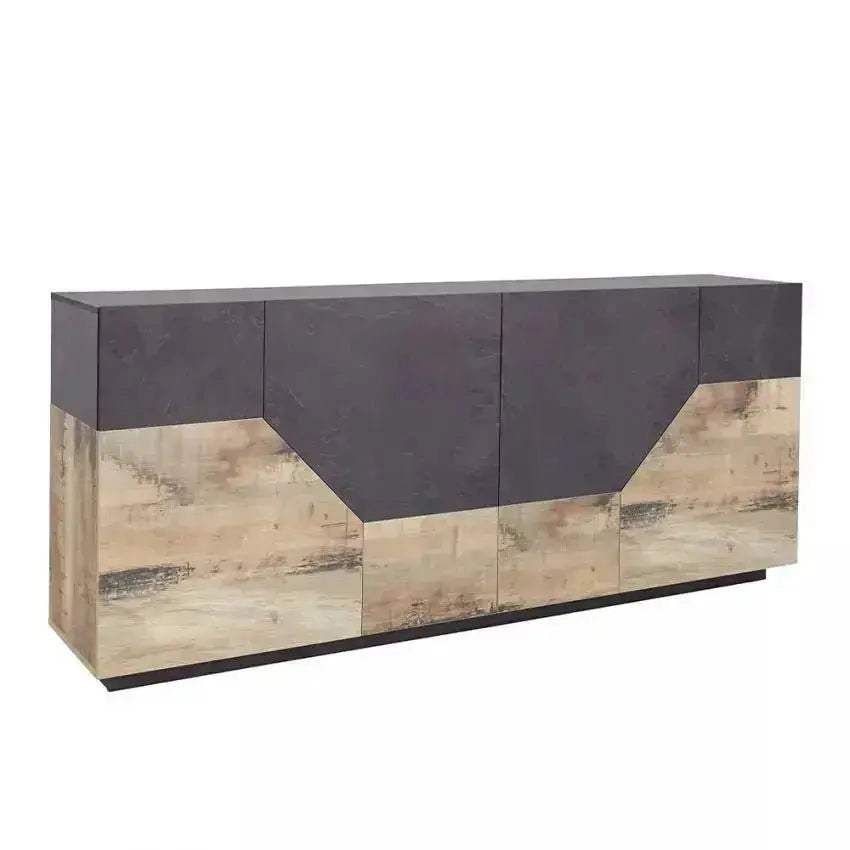 Credenza Alien Sideboard in Legno di Pero e Ardesia - Dimensioni 200 x 43 x 86 cm