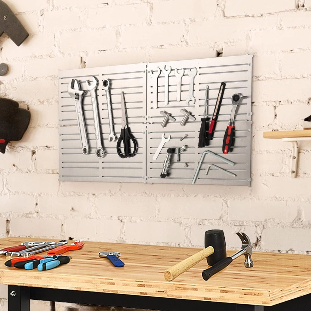 Portautensili Magnetici 4 pz, Organizzatori Magnetici per Utensili con 32 Strisce Magnetiche, Pannelli Magnetici Salvaspazio per Accessori per Banchi da Lavoro Garage e Negozio