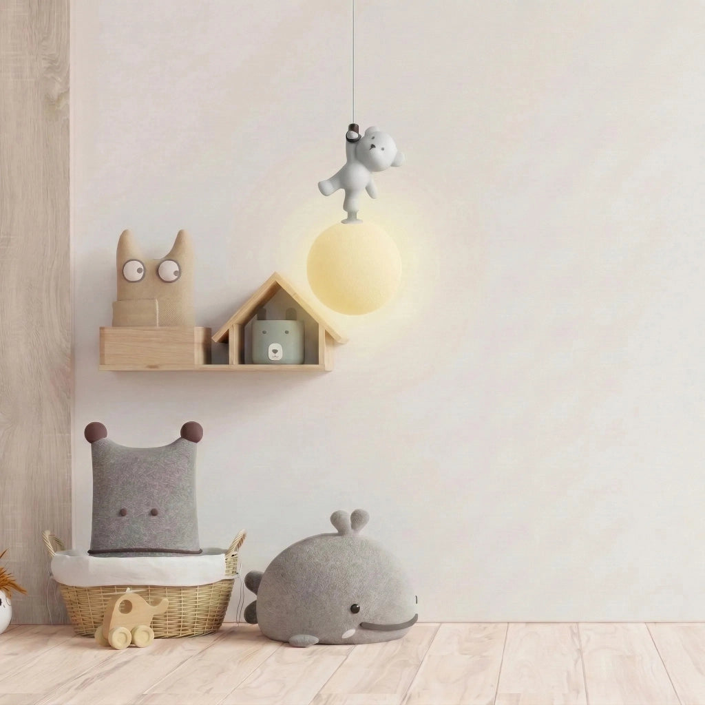 Lampada A Sospensione Da Soffitto Orso In Piedi Sulla Luna G166-1cp