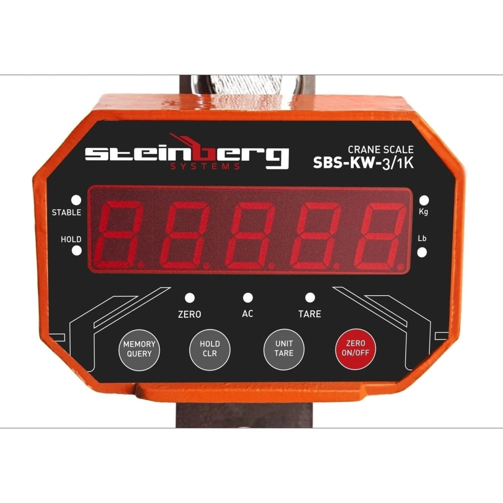 Gancio di pesatura industriale professionale fino a 3000 kg / precisione 1 kg Display LED da 30 mm Misurazione della movimentazione industriale 3414098