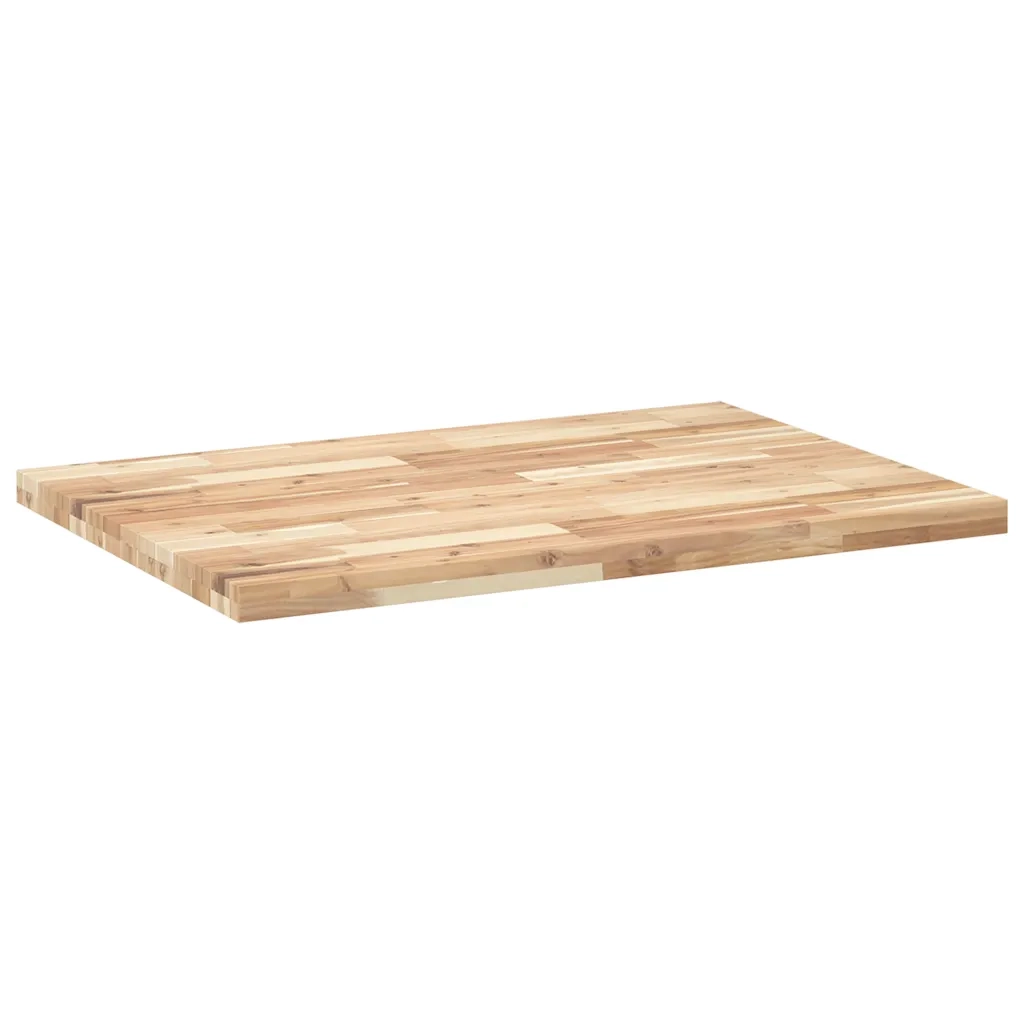 Piano Tavolo | Superficie Tavolo | Piano Scrivania Rettangolare 80x70x4 cm Legno Massello di Acacia