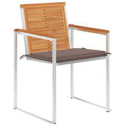 Sedie da Giardino con Cuscini 6 pz in Legno Massello di Acacia 3078505