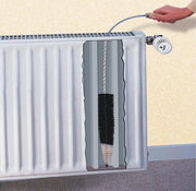 Raddrizzatore radiatore flessibile, in plastica, 5,5 x 120 x 5,5 cm, nero, blu turquesa, 120 x 5,5 x 5,5 cm