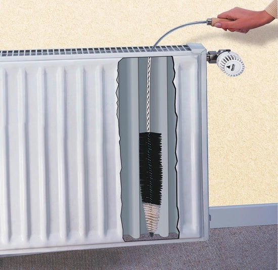 Raddrizzatore radiatore flessibile, in plastica, 5,5 x 120 x 5,5 cm, nero, blu turquesa, 120 x 5,5 x 5,5 cm