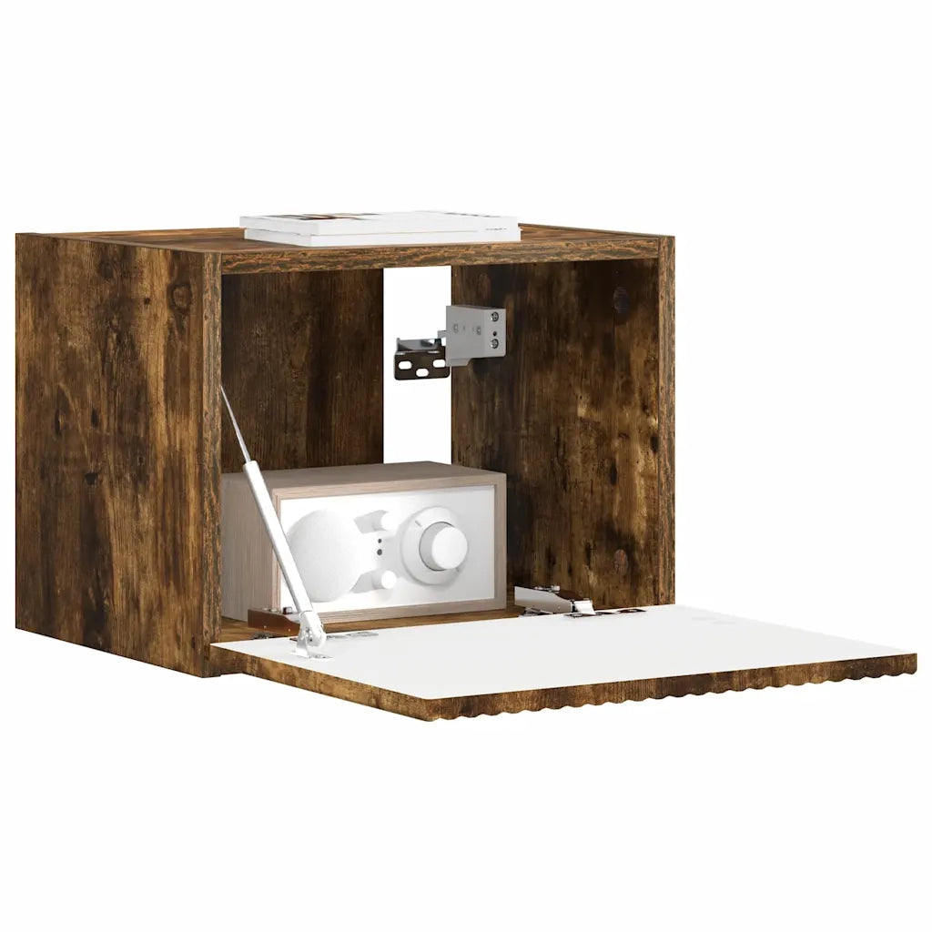 Mobile TV da parete-Mobile TV a Muro-Credenza TV Rovere fum¨¦ 60 x 31 x 29.5 cm 239306