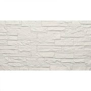 Pannello decorativo effetto pietra mattoni 3D set 12 pz 8,6 mt2 rivestimento murale in PU 120 x 60 x 2,5 Quarzite Bianco