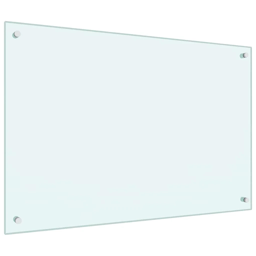 Set di 2 paraschizzi moderni per cucina resistenti al calore 90 x 60 cm in vetro temperato bianco 02_0056219