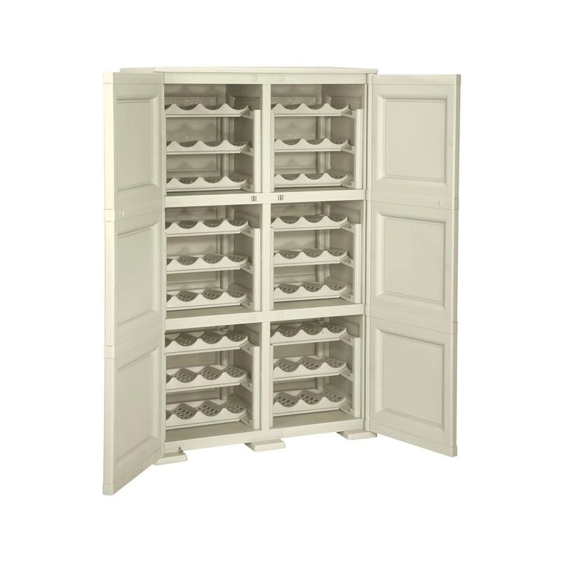 ARMADIO PORTABOTTIGLIE 72 BOTTIGLIE ANGORA 79X43X125 CM CON ANTA LISCIA – CANTINETTA MODERNA CHIUSA PER SOGGIORNO E ZONA PRANZO