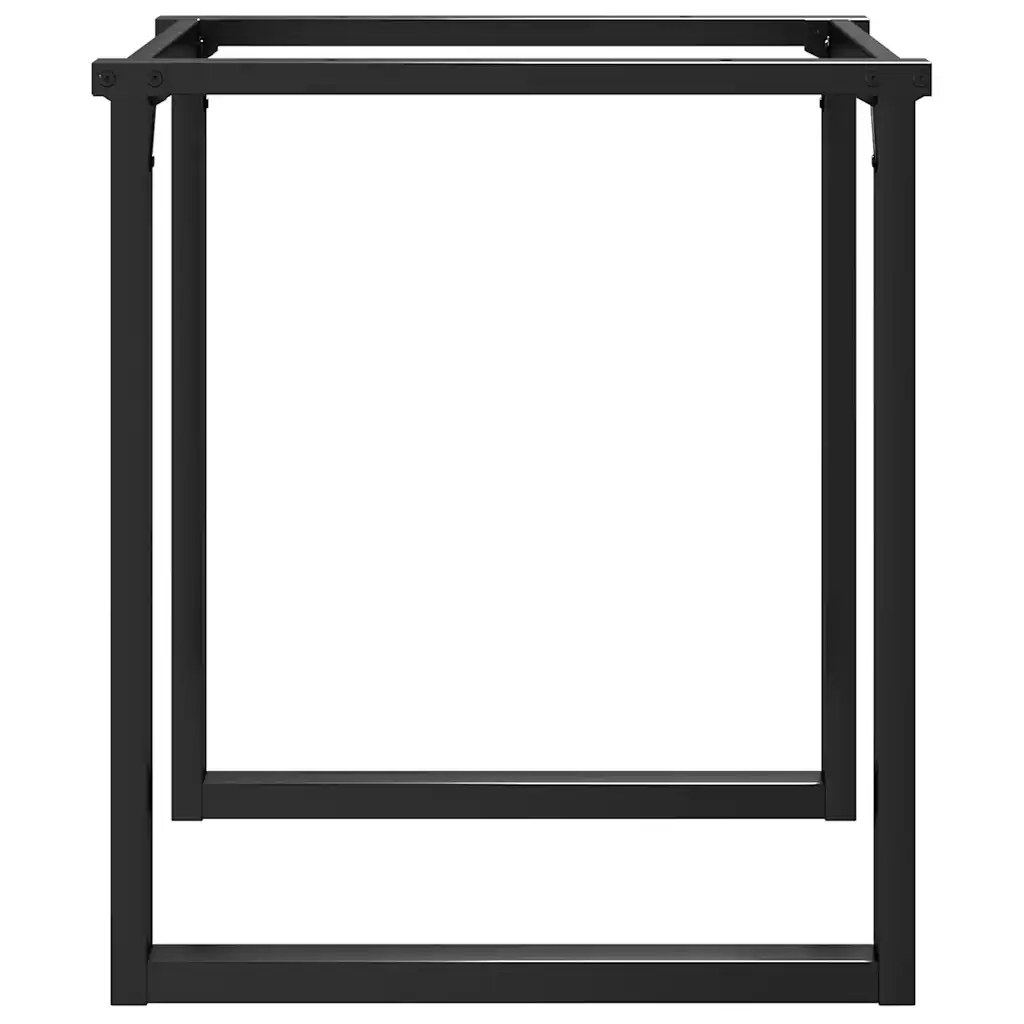 Telaio Gambe a O per Tavolo da Pranzo 60x60x73 cm in Acciaio 357883