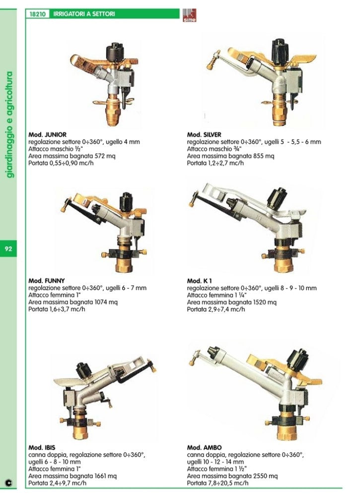 1pz irrigatori k1 a settore 1.1/4 femmina art. 47 cod:ferx.14004