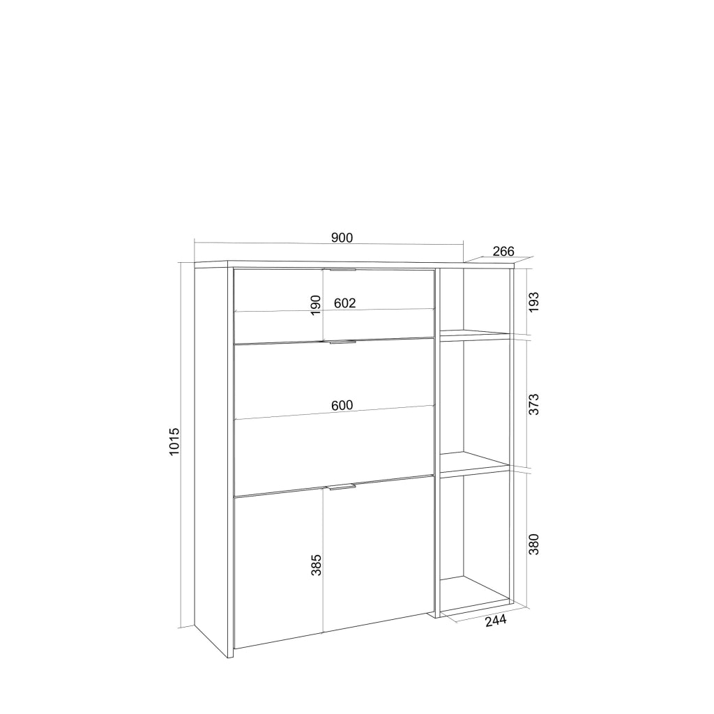 Scarpiera Ingresso, 90x27x102cm, 10 paia di scarpe, Armadio, Nero