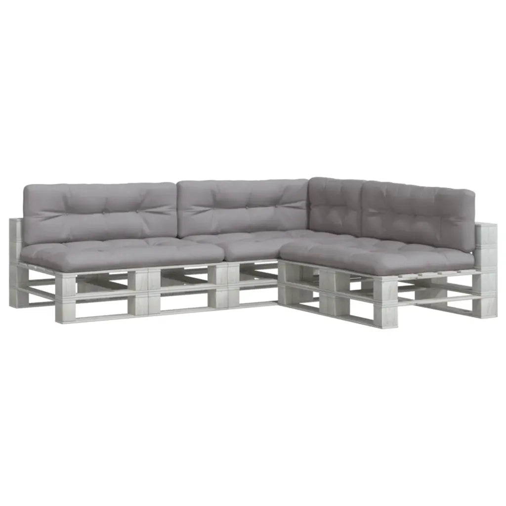 Cuscini per Pallet 7 pz Grigi in Tessuto 3217146