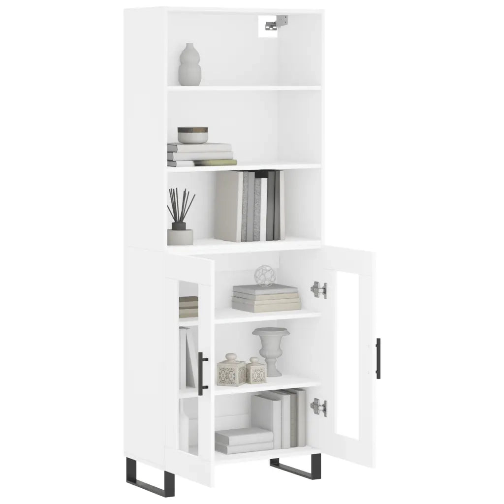 Credenza Bianca 69,5x34x180 cm in Legno Multistrato 3189341