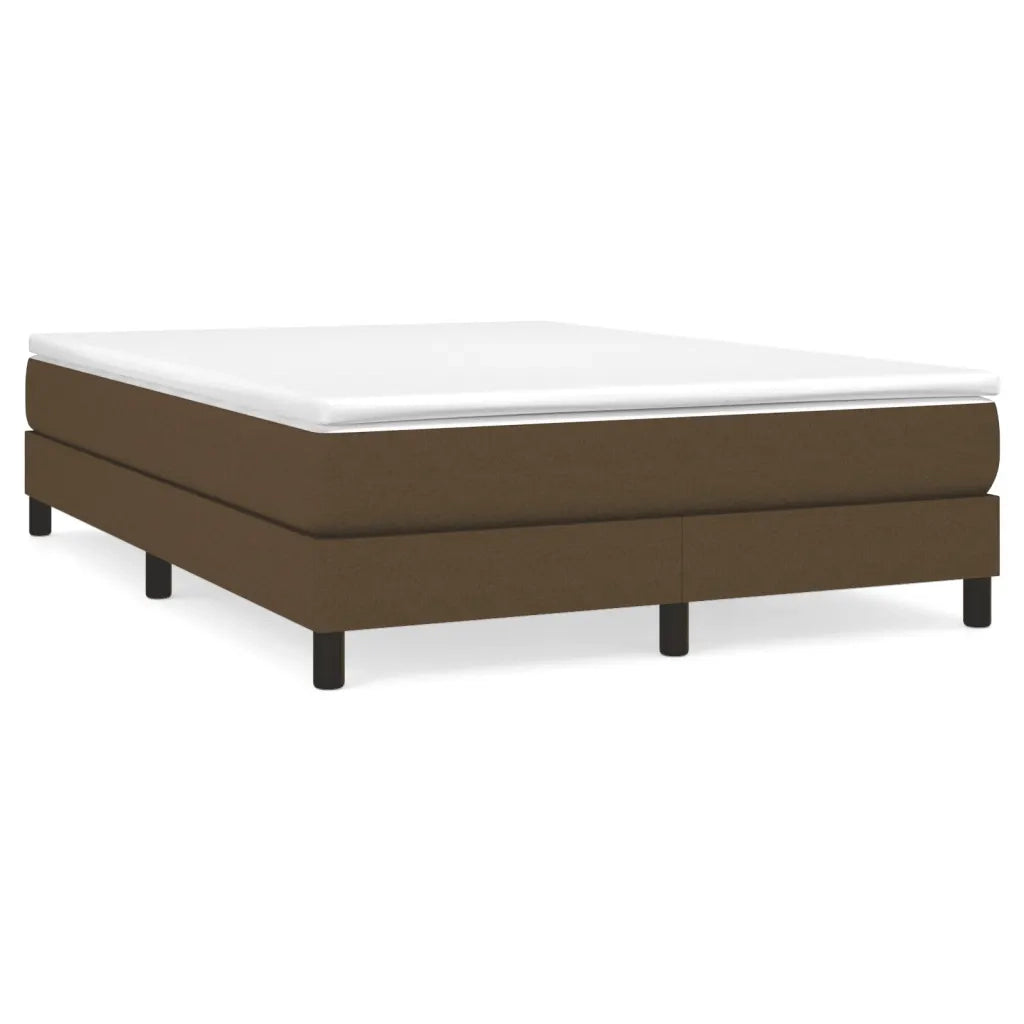 Struttura Letto a Rete a Molle Marrone Scuro 140x190 cm Tessuto 3120511