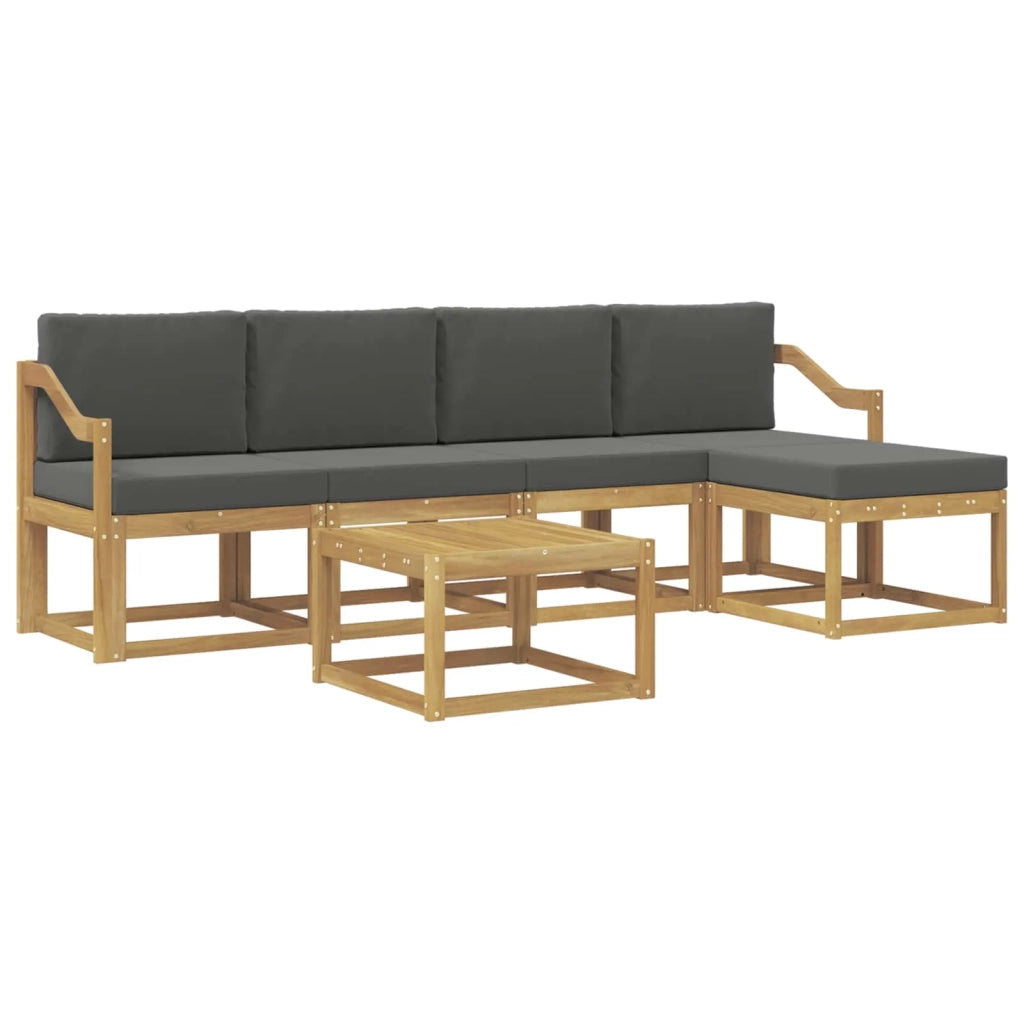 Set di divani da esterno 6 pz Bianco e Antracite 3387541
