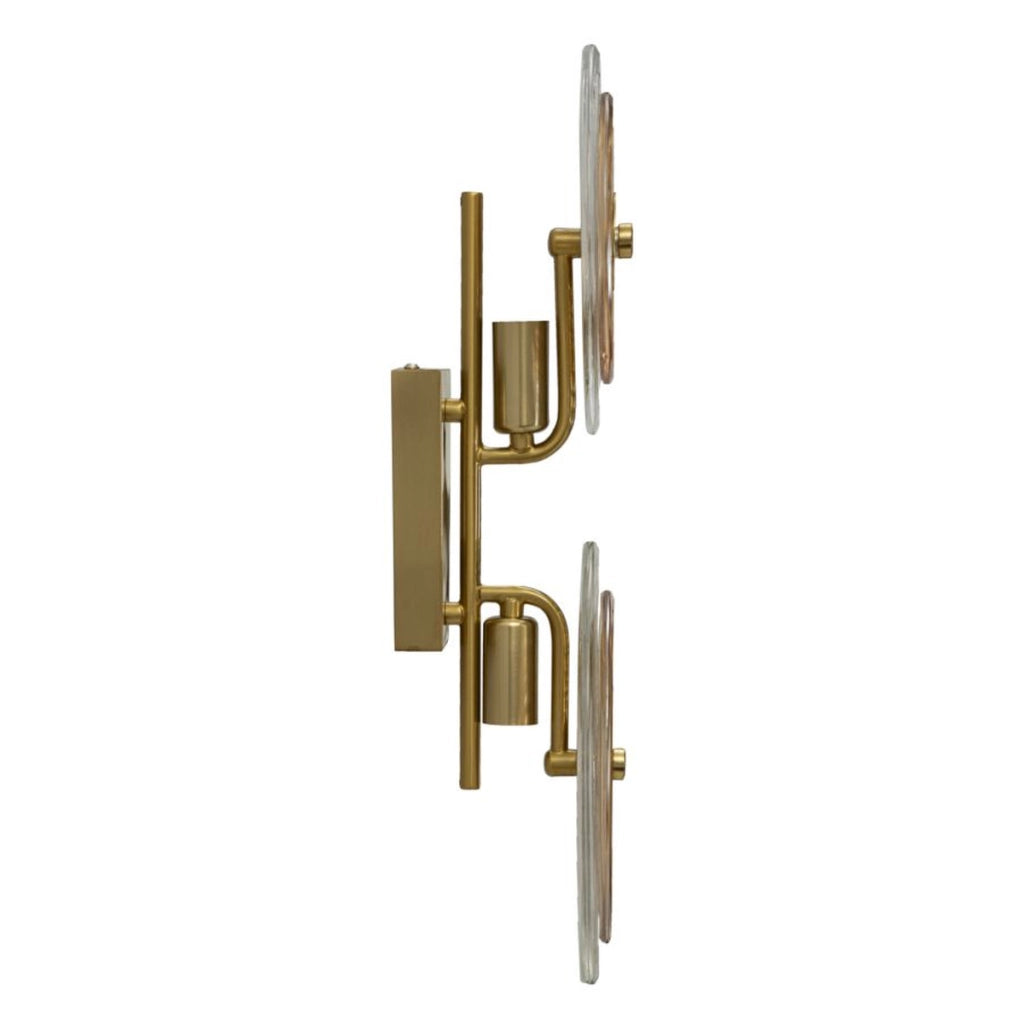 Lampada a Parete VKH60, Oro, Metallo, 25x10x52 cm