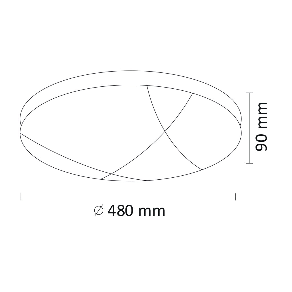 Plafoniera LED Polux Atlas 48cm 72W 8000lm telecomando