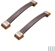 Maniglie in pelle da parete - 2 pezzi - Design vintage - Maniglie per porte - Sicure e pratiche - 160mm - Maniglie per porte
