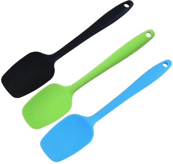 Set di 3 Spatole in Silicone - Utensile da Cucina Resistente al Calore - Ergonomico e Facile da Pulire