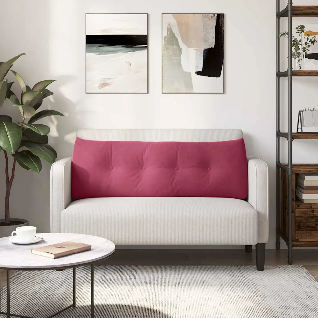 Cuscino per Schiena | Cuscino dorsale Rosso Vino 140 x 24 x 50 cm Velluto