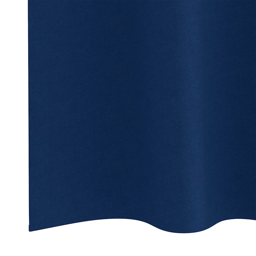 Tende Blackout con Anelli 2 pz Blu Scuro 260 x 140 cm 4107367