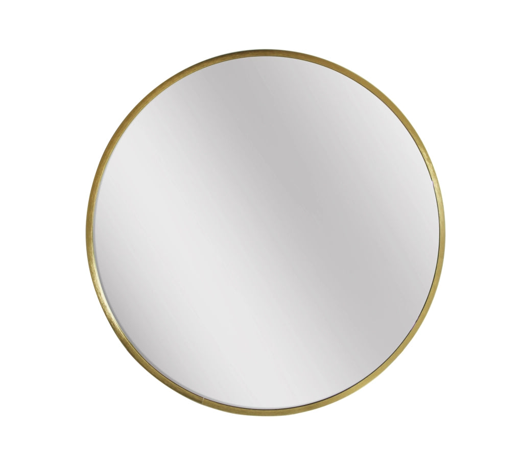 Specchio rotondo Hispanohogar alluminio dorato 60x60x5