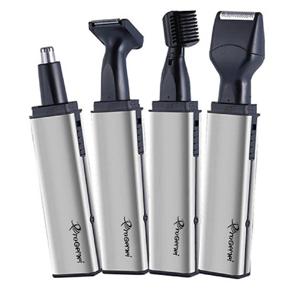 Trade Shop - Rifinitore Gm-3116 Rasoio 4in1 Naso Orecchio Baffi Capelli Ricaricabile Cordless -