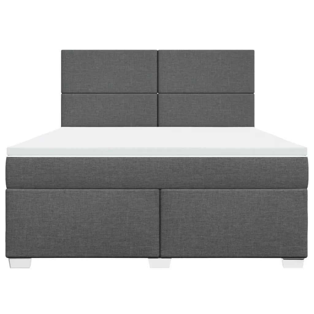 Giroletto a Molle con Materasso Grigio Scuro 180x200 cm Tessuto 3290561