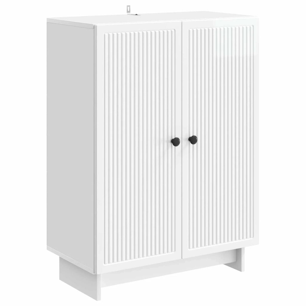 Credenza Bianco Lucido 66 x 34,5 x 90 cm Legno ingegnerizzato 893899