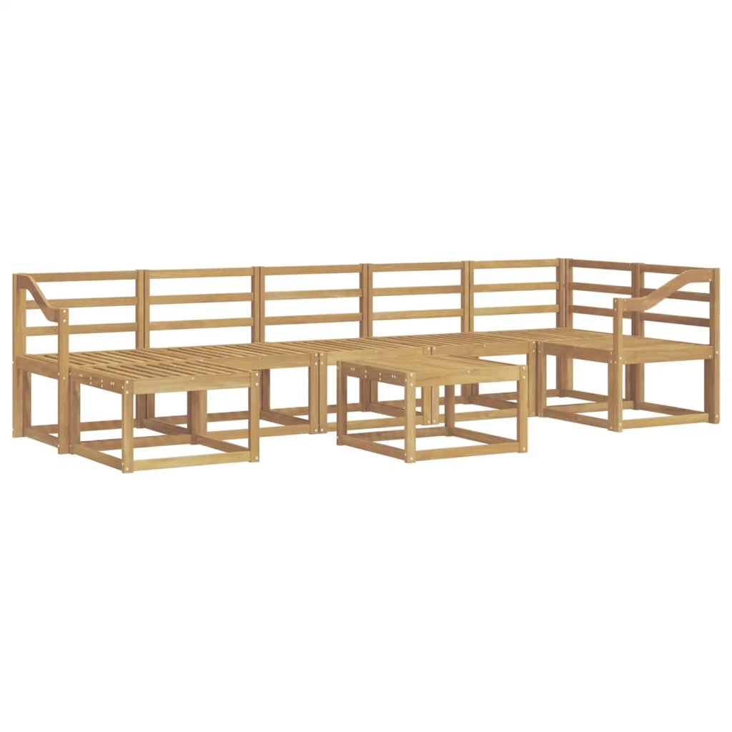 Set di divani da esterno 8 pcs Bianco Legno di Acacia Massello 3387993