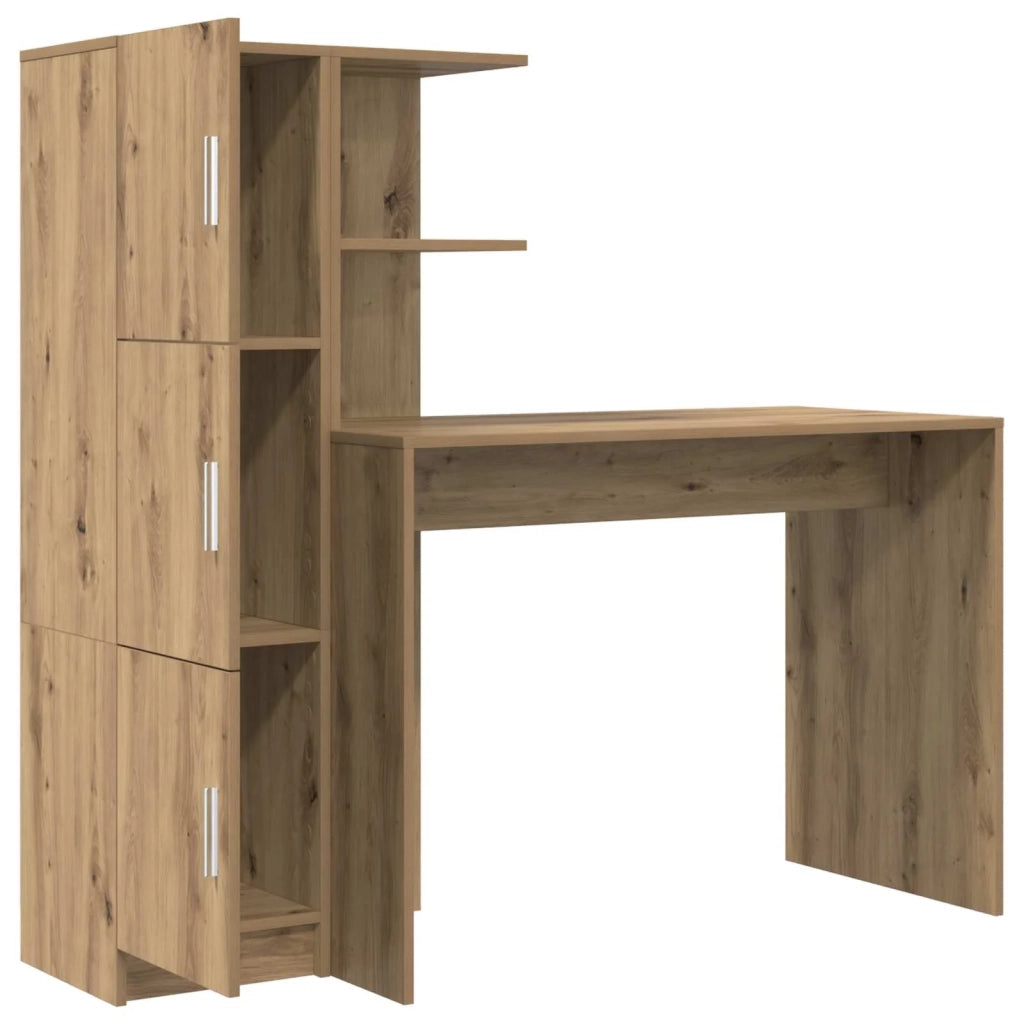 Scrivania | Tavolo da Ufficio 2 pz Rovere artigianale
