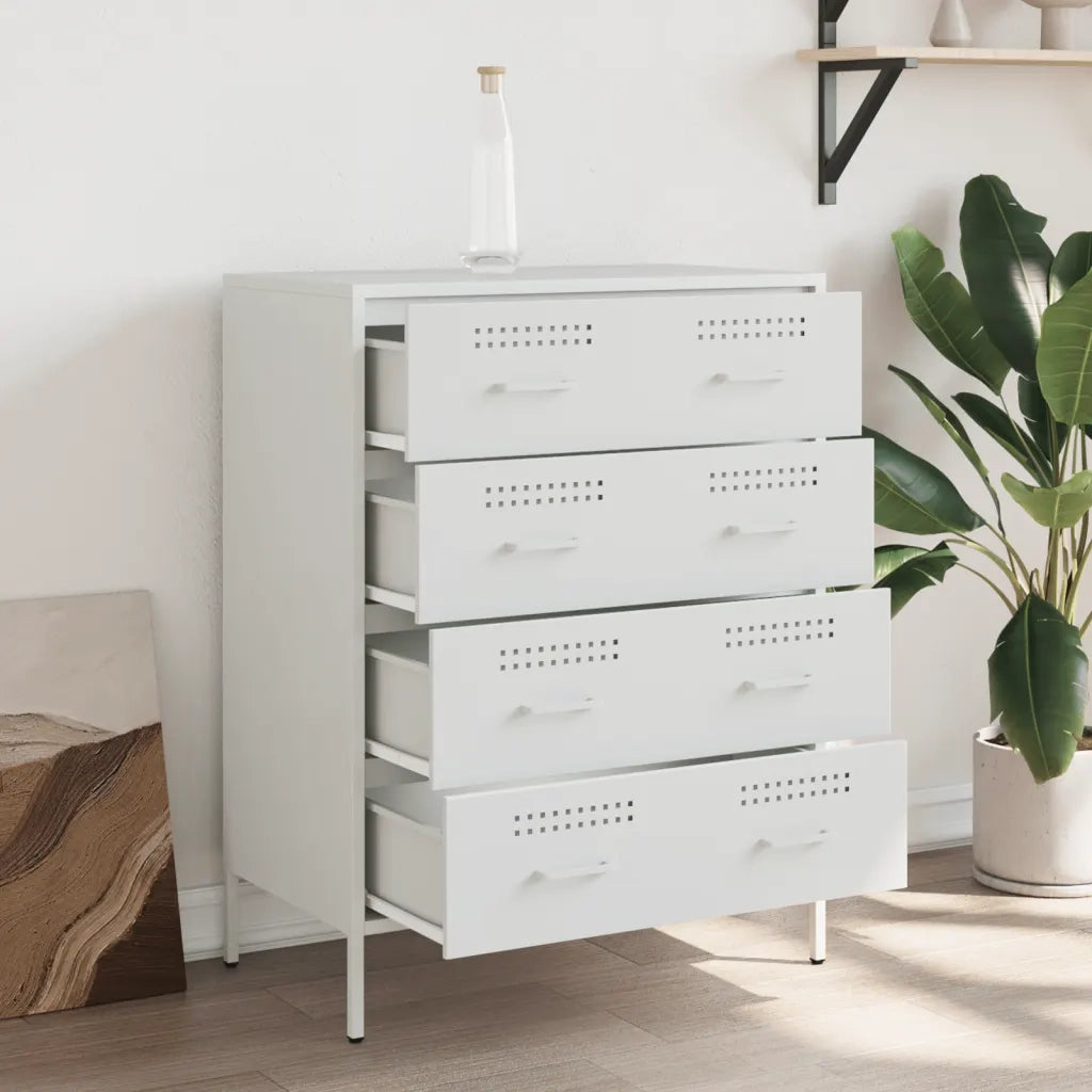 Credenza | Madia | Buffet da pranzo | Armadio da pranzo Bianca 68x39x89 cm in Acciaio