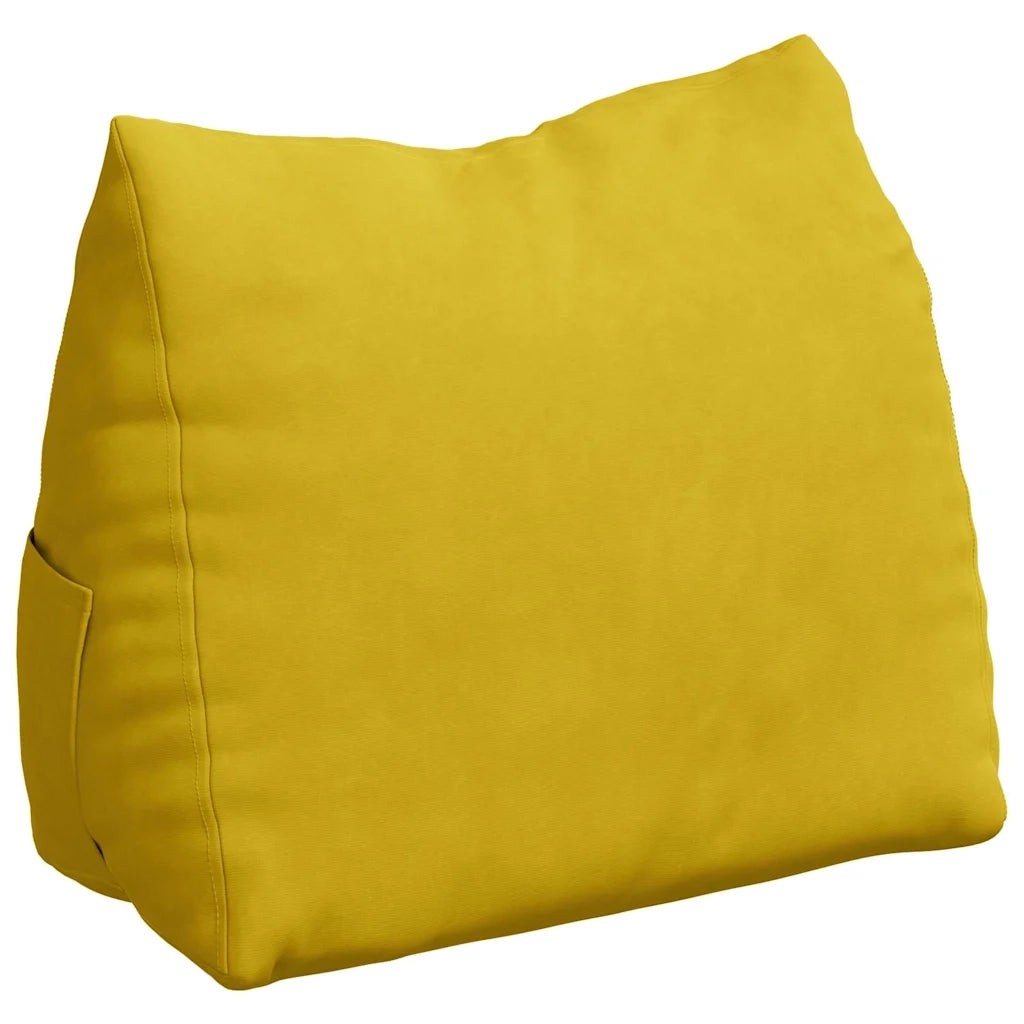 Cuscino per Schiena | Cuscino dorsale Giallo 45 x 20 x 35 cm Tessuto in Cords