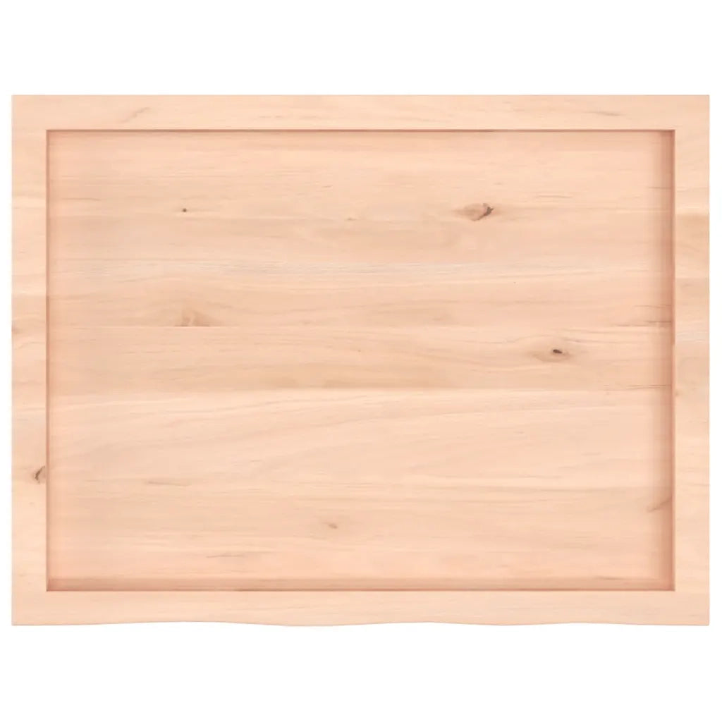Ripiano a Parete 80x60x(2-4) cm Massello Rovere Non Trattato 363552