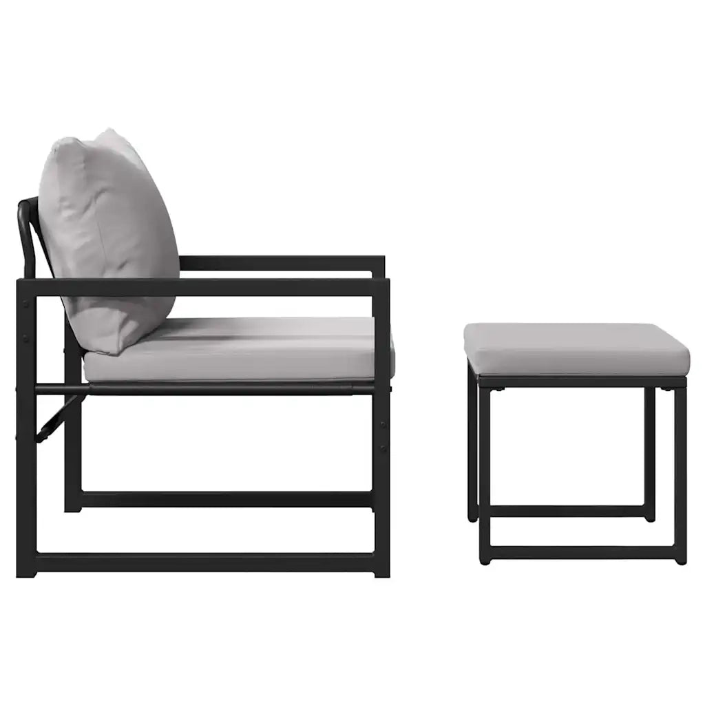 Arredamento da Giardino 4 pcs 2-Numero di posti Grigio chiaro 42009982