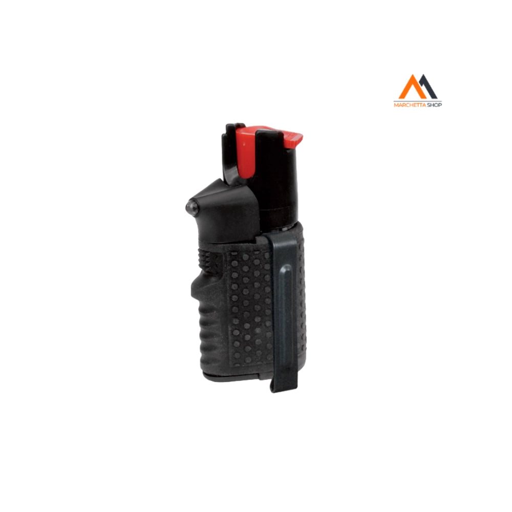 CUSTODIA PORTA SPRAY + LUCE LED + CLIP AGGANCIO