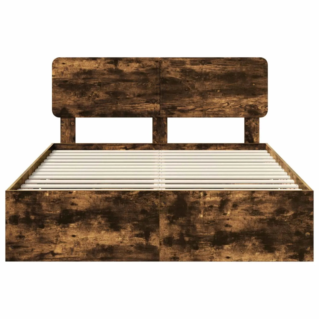 Struttura del letto Quercia Affumicata 160 x 200 cm 3412168