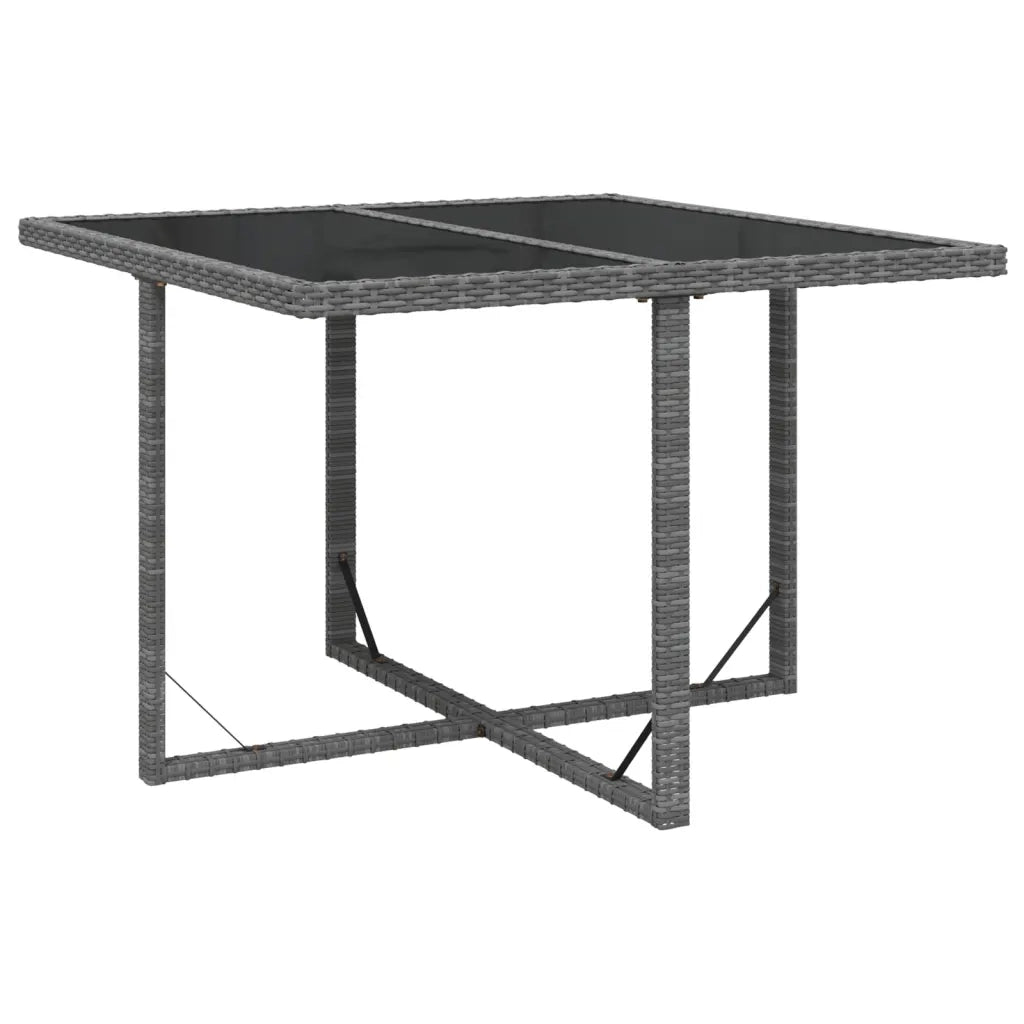 Set da Pranzo da Giardino 5 pz con Cuscini in Polyrattan Grigio 3095509