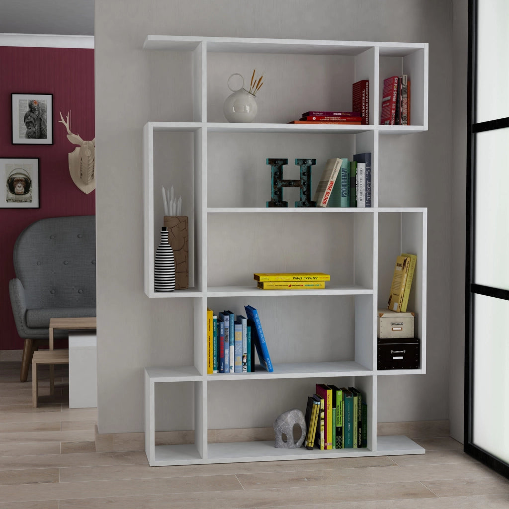 Libreria in legno "Mito" - 110 x 25 x 161 cm - Bianco
