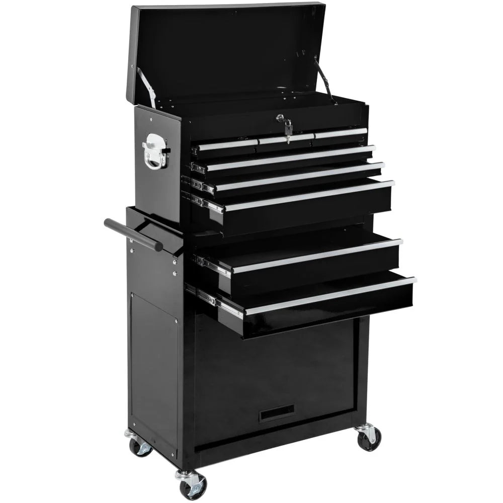 Carrello da officina a 8 cassetti nero 3408117