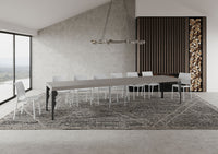 Tavolo Allungabile 120/380x90 cm Paxon Premium Cashmere Gambe Antracite