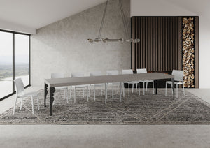 Tavolo Allungabile 120/380x90 cm Paxon Premium Cashmere Gambe Antracite