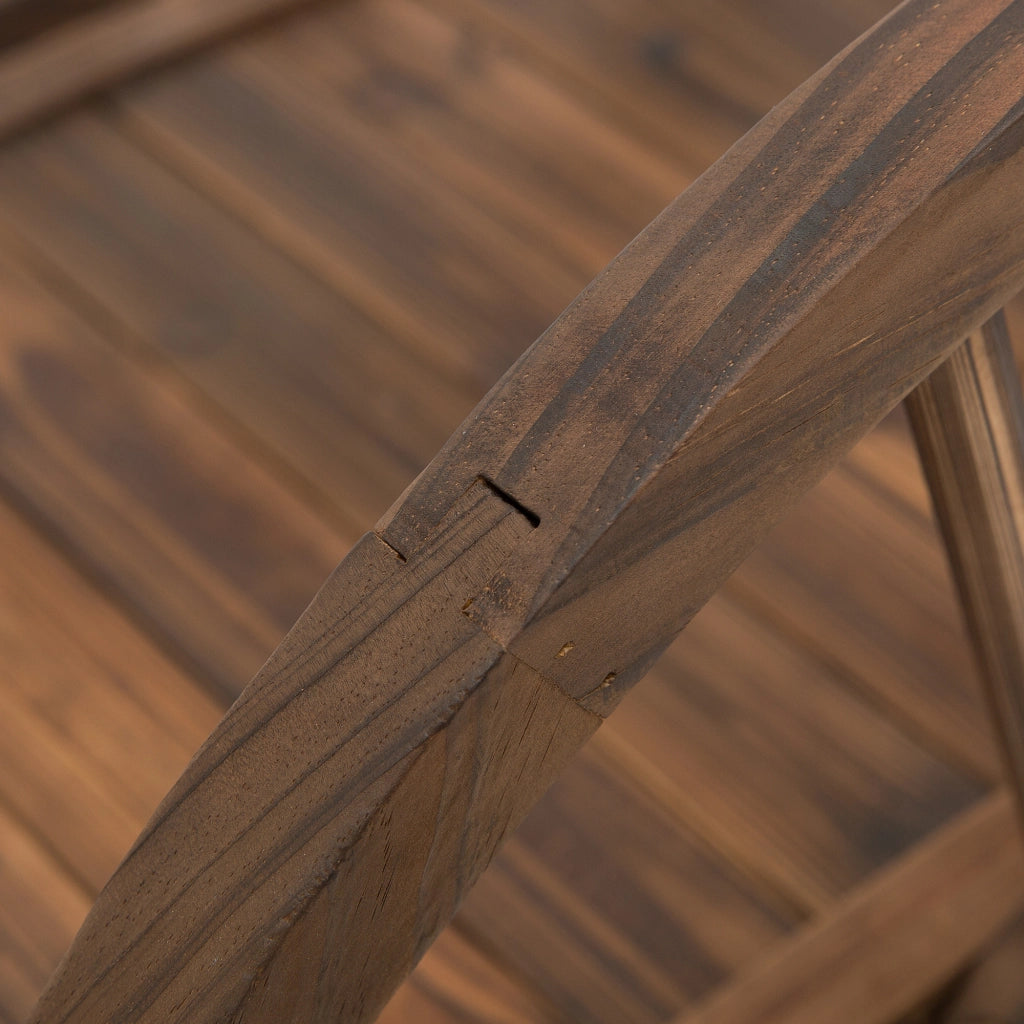 Ponte da giardino in legno ¨C zephmum ¨C carbonizzato 100x50x37 cm