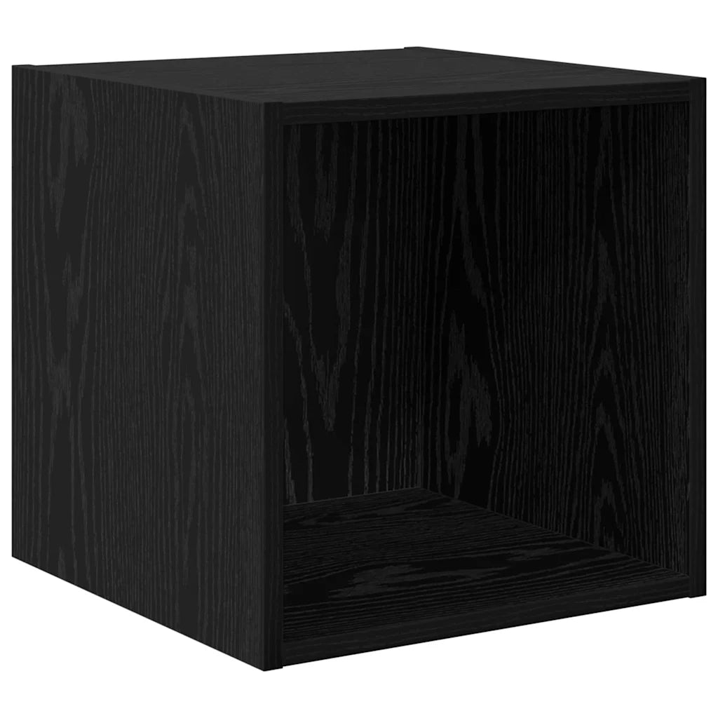 Set mobile TV 4 pz-Set di 4 Credenza per TV Rovere Nero Legno multistrato 358666