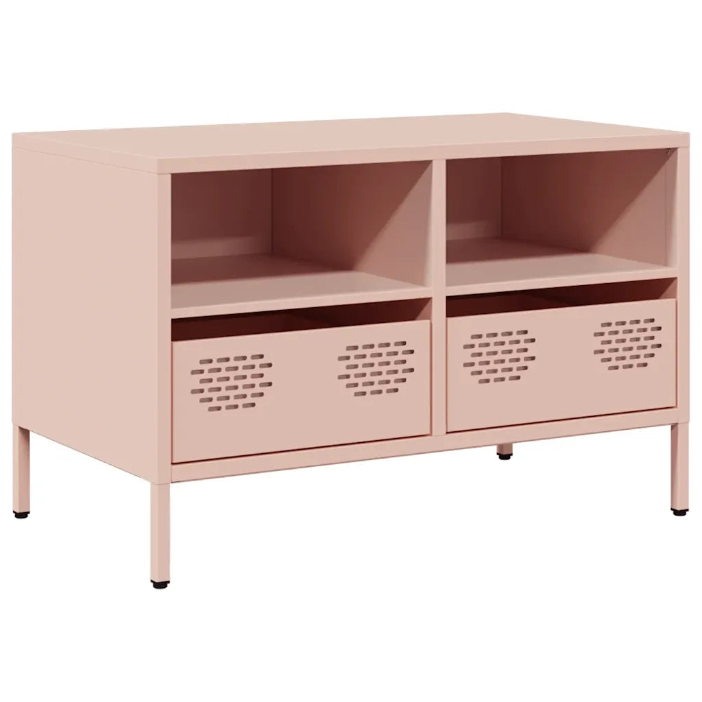 vidaXL Mobile TV Rosa 68x39x43,5cm in Acciaio Laminato a Freddo