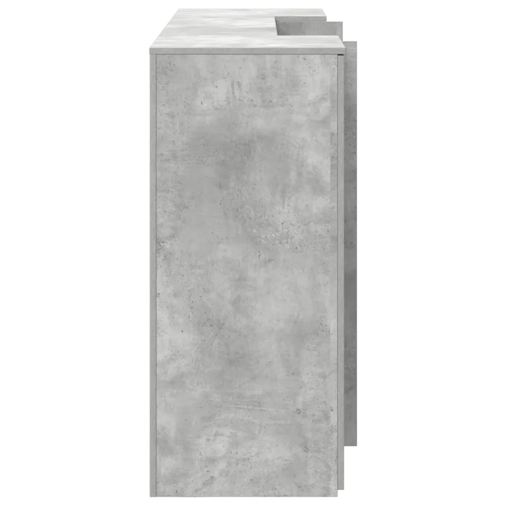 vidaXL Banco Reception Grigio Cemento 200x50x103,5cm Legno Multistrato