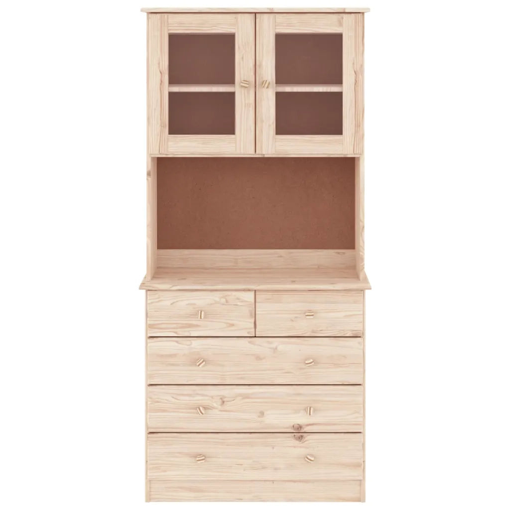 Credenza ALTA 77x35x165 cm in Legno Massello di Pino