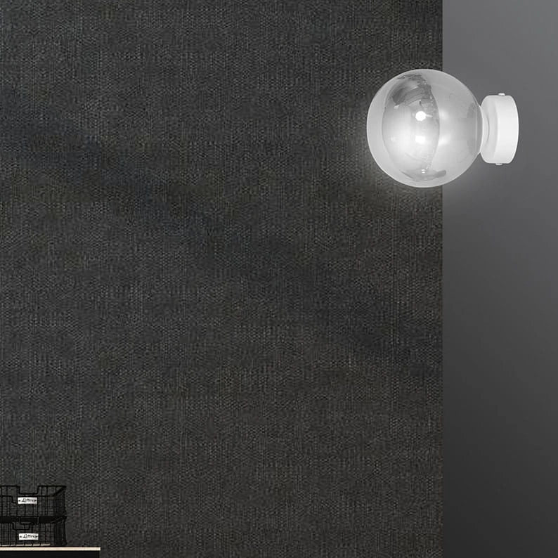 Applique Emibig Rossi vetro bianco fumo E14 1 luce IP20